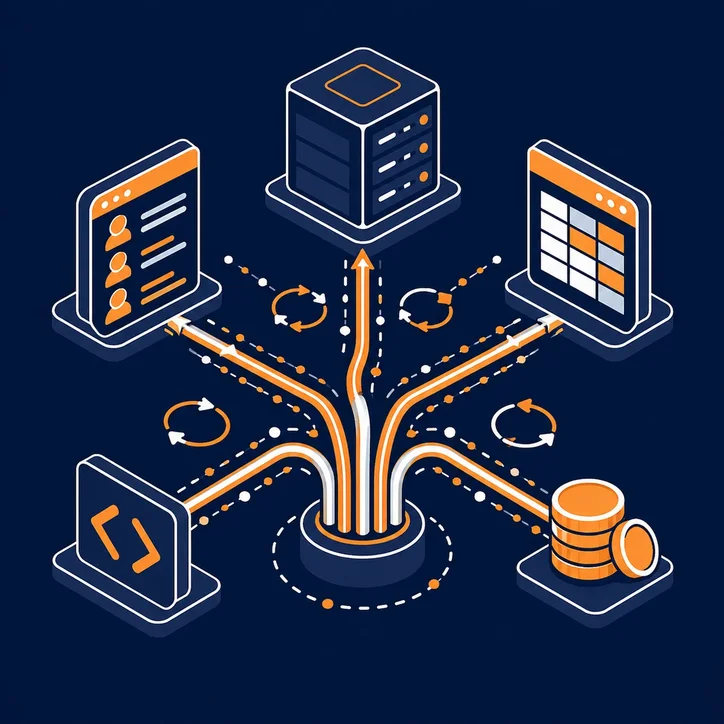 Diagrama de integraciones REST y APIs entre sistemas